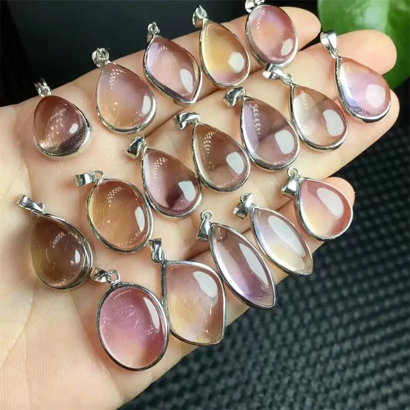 

S925 Natural Freeform Ametrine Pendant Jewelry Making For Pendant Bracelet Earring Reiki Healing Stone Crystal Gift 1pcs