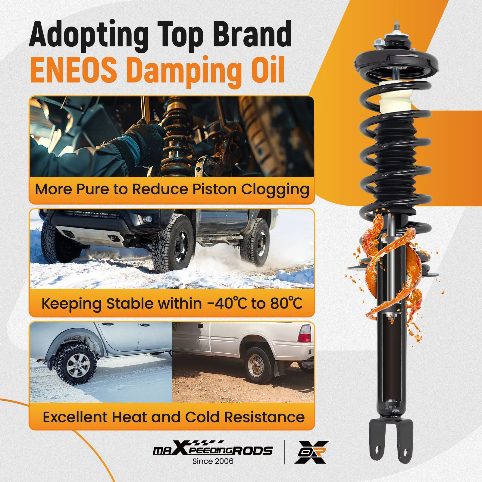 Amortiguador trasero para Honda Accord 2008-12 2,4 LITER L4/3.5LITER V6 Sedan/Coupé