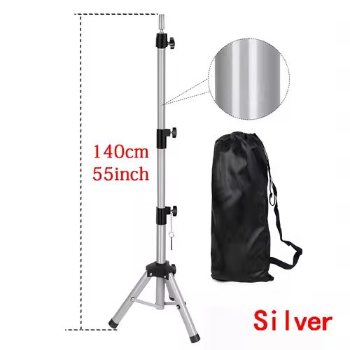 55Inch Mannequin Head Stand Adjustable Heavy Duty Wig Stand Tripod For Cosmetology Hairdressing Training Head Stand With Tray - Image 8