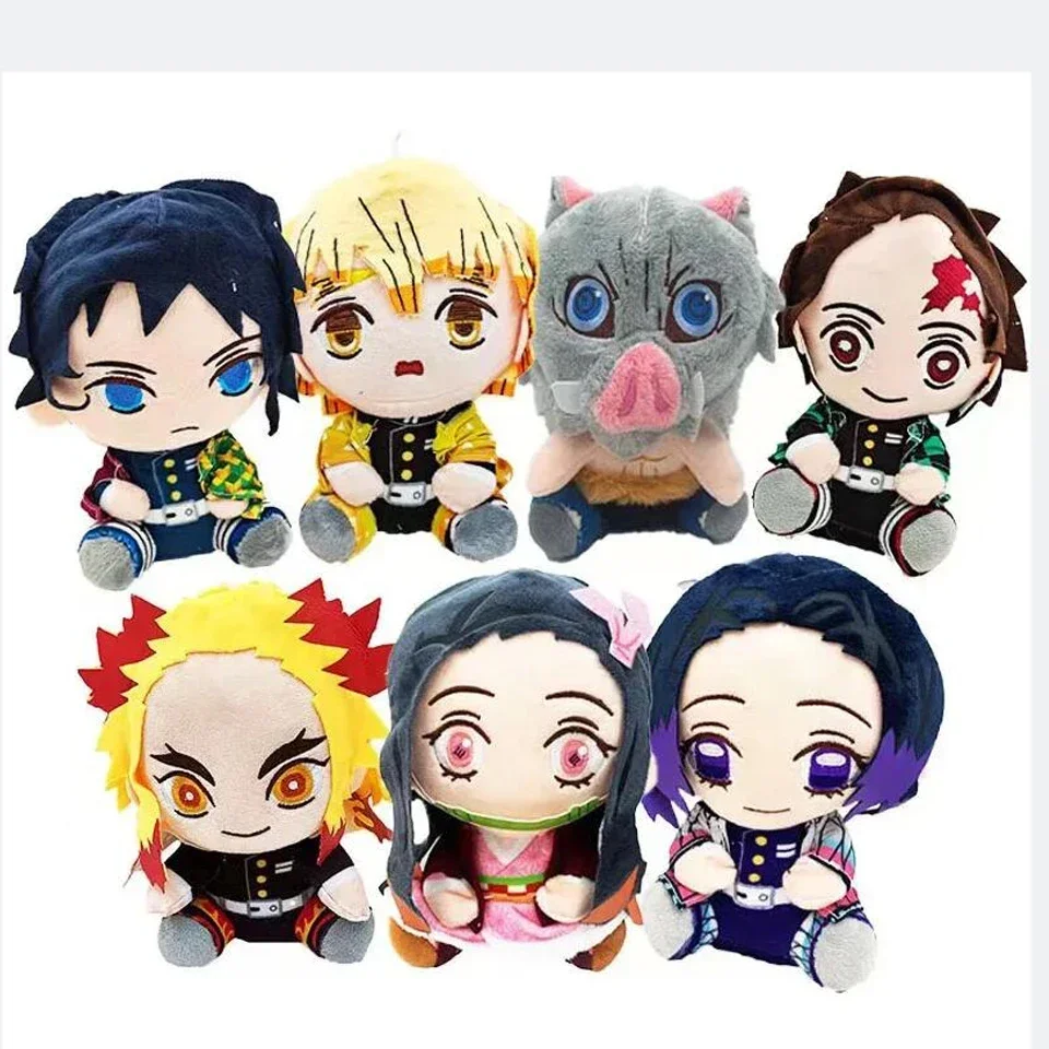 ¡Caliente 20 cm Demon Slayer muñeco de peluche Tanjirou Nezuko Zenitsu película de Anime juguete de peluche Kimetsu No Yaiba juego figura de peluche niños! ! !