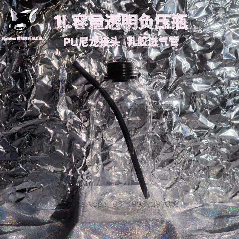 Transparent 1L Negative Pressure Bottle Breathing Control Accessories Metal Connector Mask view 4
