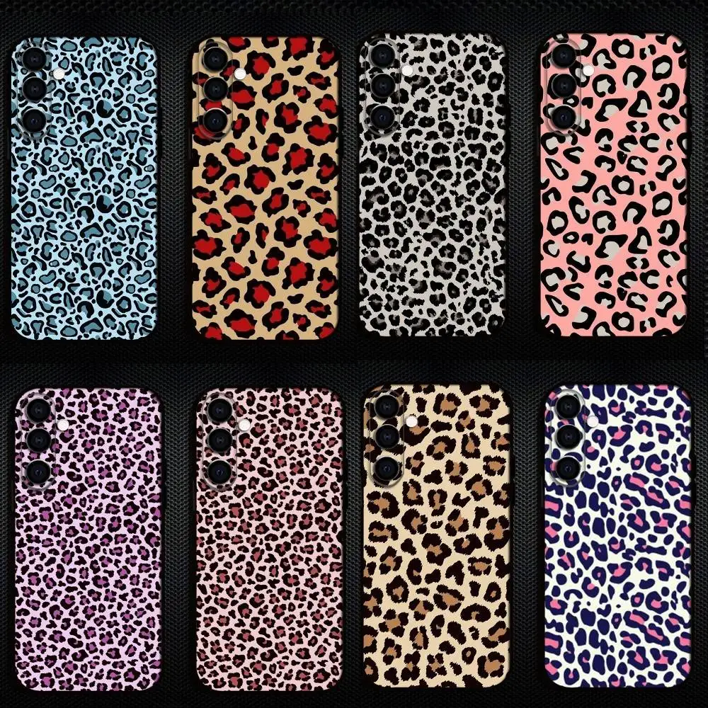 

Colorful Leopard Aesthetic Phone Case For Samsung Galaxy A73,A72,A71,A70,A53,A52,A51,Others Soft Black Shell