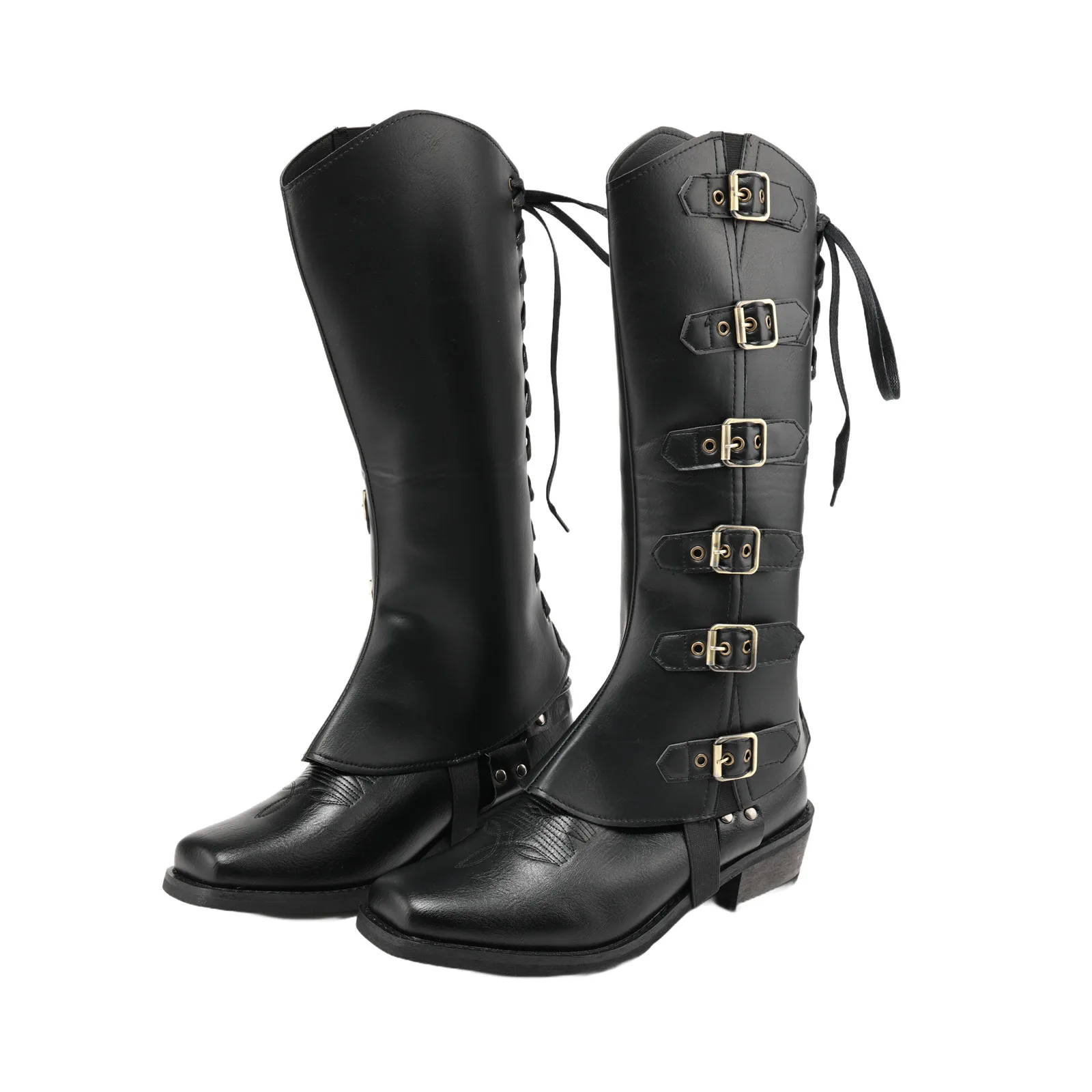 

Ретро-накладки на голени в средневековом стиле эпохи Возрождения, из ПУ, на шнуровке, для Хэллоуина