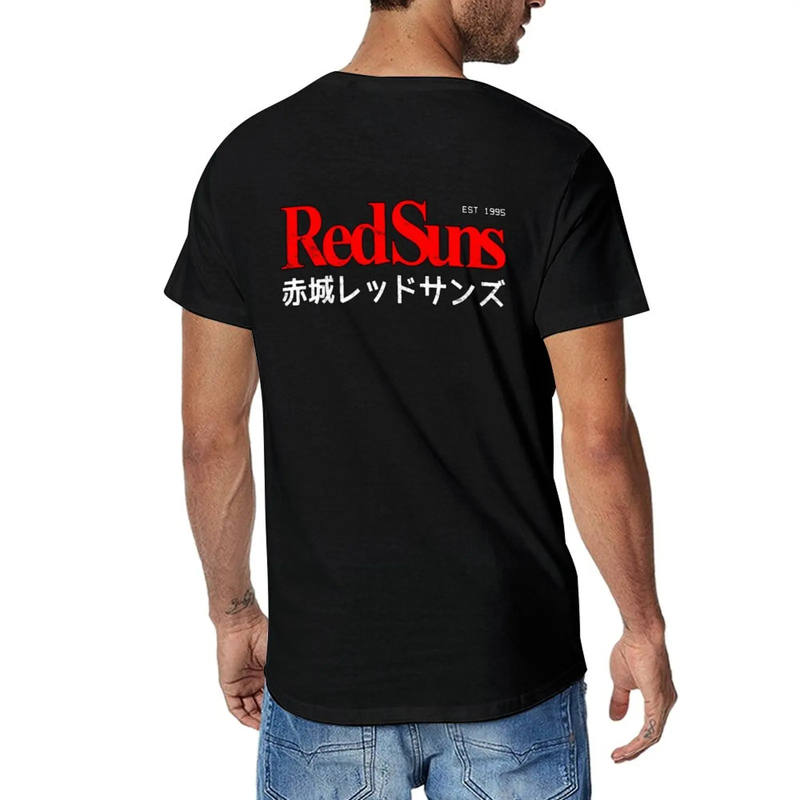 Initial D - Akagi RedSuns logo T-Shirt new edition tees mens clothing