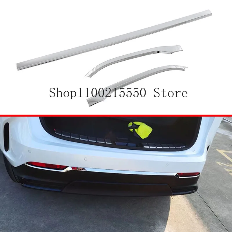 Carbon Fiber/Chrome ABS Car Rear Bumper Foglight Cover Trim Sticker Accessories Fit for Lexus NX 2022-2024