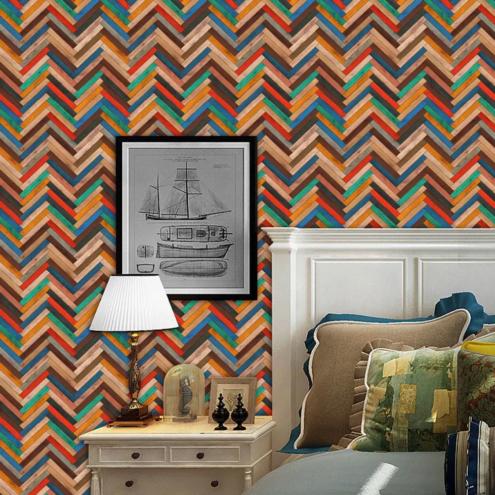 Wood Grain Tile Stickers 20Pcs Waterproof PVC Peel and Stick Removable Wall Decals for Kitchen Bathroom