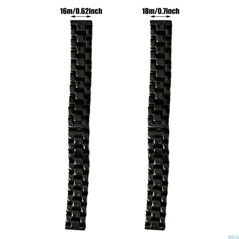 R91A Lussuoso bracciale per cinghia orologio per orologio per orologio da orologio da orologio da 18 mm con triplo perle che