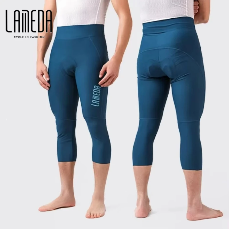 

Lameda Men 3/4 Cycling Pants Tights Black Cycling Pants Men Capri Cycling Trousers S-3XL