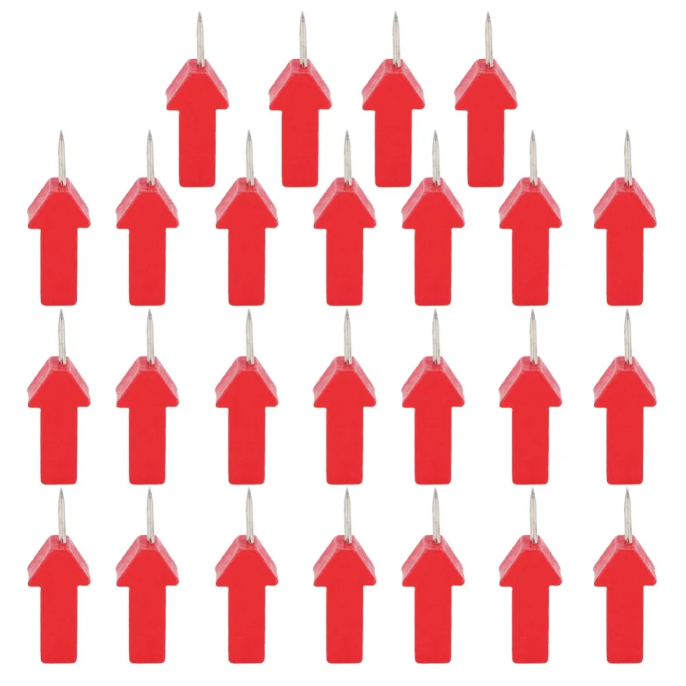 Креативные деревянные кнопки-гвоздики в форме красной звезды/красной стрелы, 40/25 шт., с коробкой для хранения, для крепления фотографий и пробковых досок