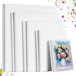 100% Pure Cotton Triple Primer White Blank Canvas, Suitable for Watercolor, Watercolor, Handicrafts, and Casting Art 4Pcs