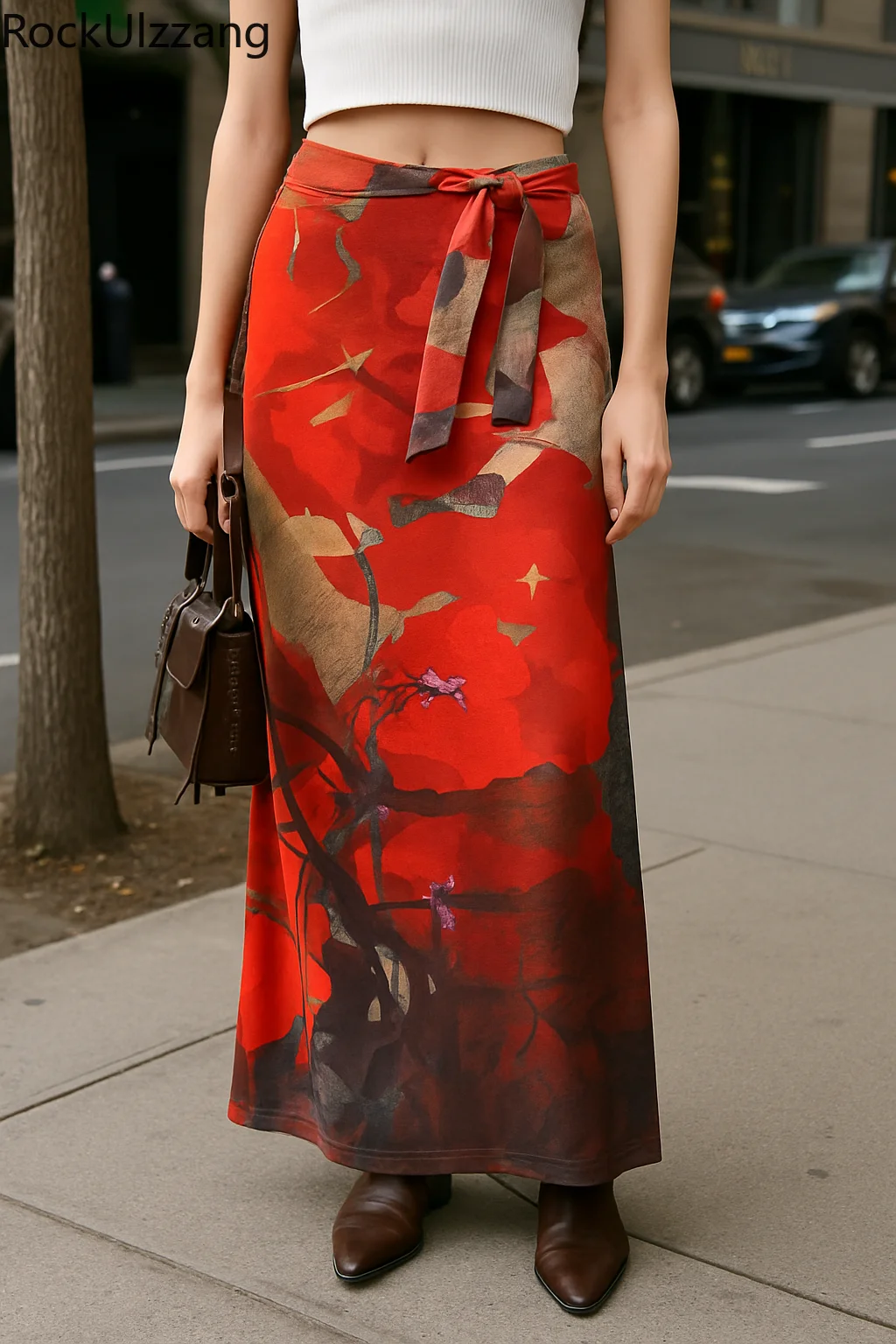 

Женская макси-юбка с принтом в стиле бохо, длинная юбка с завязкой на талии, элегантная юбка с запахом и высокой талией, винтажная пляжная одежда (японская модная одежда Y2K)