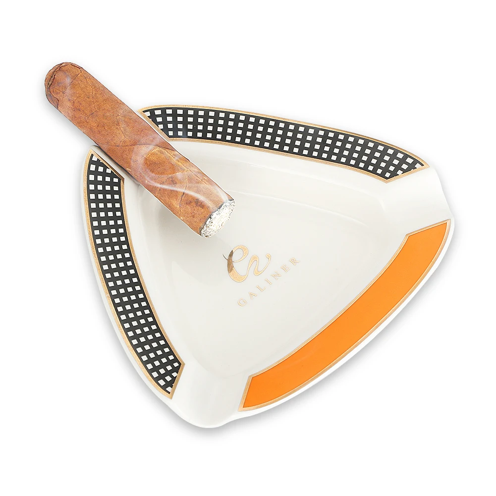 

GALINER Ceramics Ashtray Home Portable Cigar Ashtrays Smoking Cigarette Ash Tray Cigar Accessories