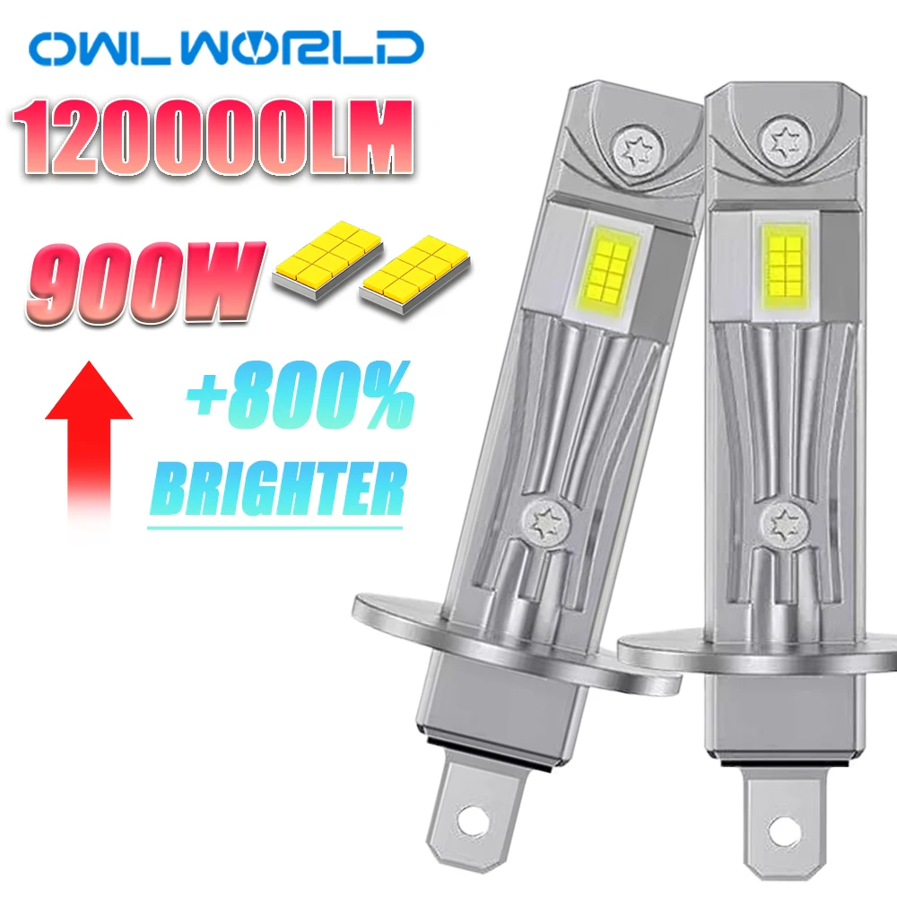 farol-de-carro-led-h1-canbus-120000lm-super-brilhante-drl-sem-fio-6000k-plug-and-play-sem-erros-lampada-automotiva