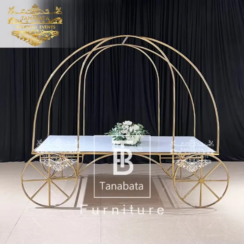 Party Decoration Cake Table Dessert Bar Candy Cart with Wheels view 6