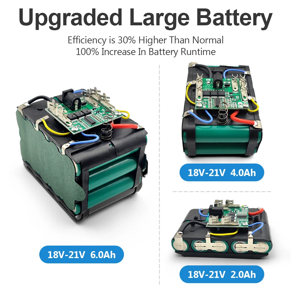 Imagem -02 - Bateria de Iões de Lítio Recarregável 18v21v para Interface Makita 6000mah Bateria de Lítio 4000mah 2000mah