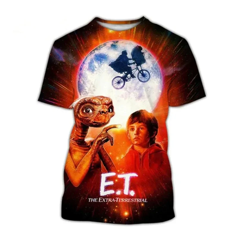 

E.T. The Extra-Terrestrial 3D Print T-Shirts Men Women Fashion Streetwear Oversized Short Sleeve T Shirt Kids Tees Tops Clothing