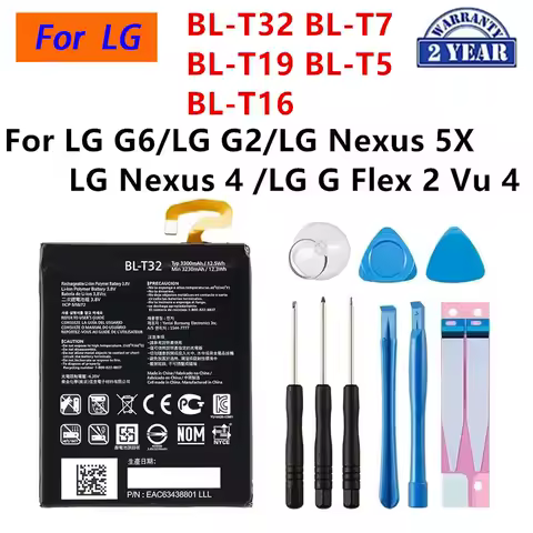 BL-T32 BL-T7 BL-T19 BL-T5 BL-T16 Battery For LG G6 G600L G600S / G2/LG Nexus 5X Nexus 4 /LG G Flex 2 Vu 4 phone Batteries