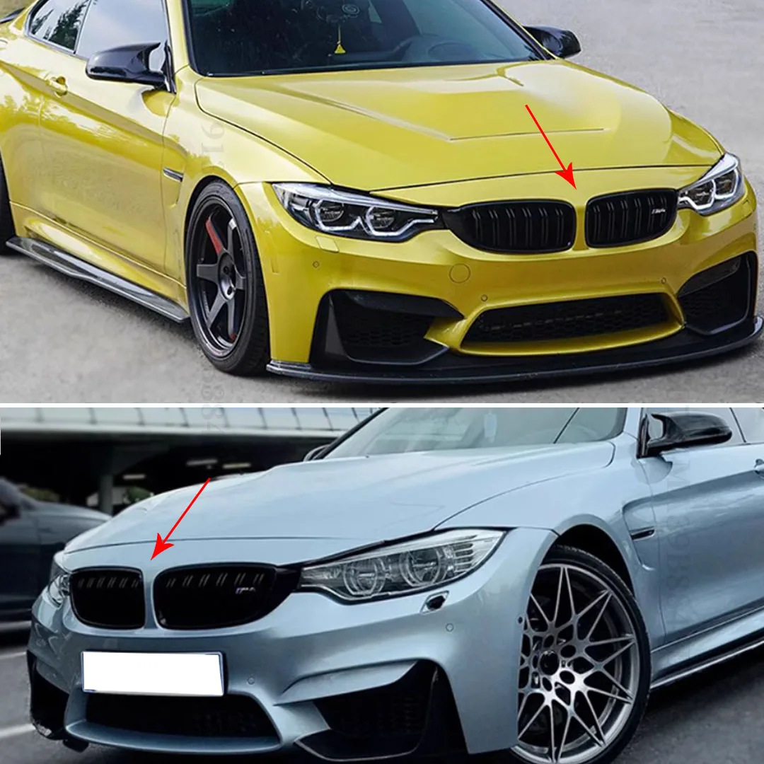 الجبهة مدخل شبكة مصبغة غطاء ليش بوبر شواء استبدال تومنج لسيارات BMW 4 سلسلة F32 F36 M3 F80 M4 F82 2013-2019 ضبط السيارة