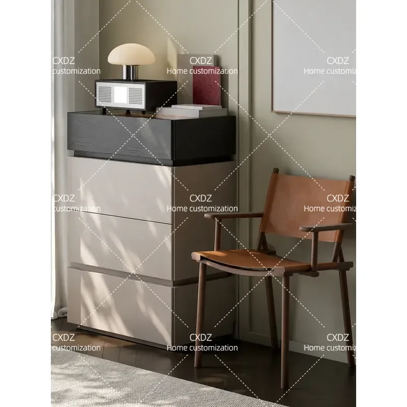 Solid Wood 4 Drawer Chest Cabinet Bedroom Bedside Storage Unit Living Room Organizer Combination Dresser Furniture