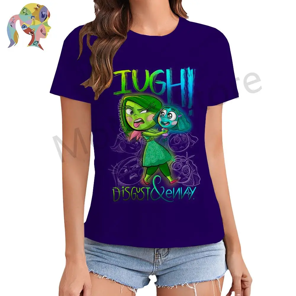 

Disney Inside Out Women's T-Shirt 3D Print Lovely Cheap Clothes Street Wear XS-3XL Top Short Sleeve Tee 2024 Leisure T-shirts