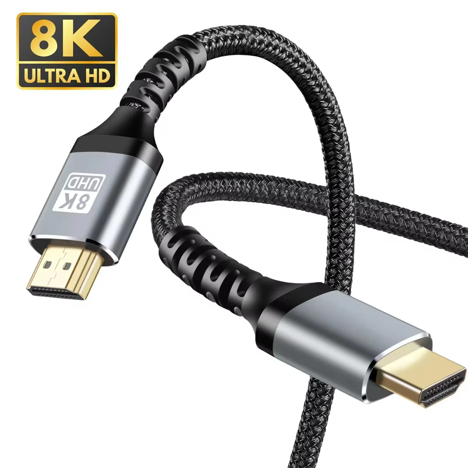 8K HDMI 2.1 Cable 48Gbps 4K@120Hz 8K@60Hz EARC ARC HDCP Ultra High Speed HDR For PS5 RTX 3080/3090 HD TV PC Laptop Projector