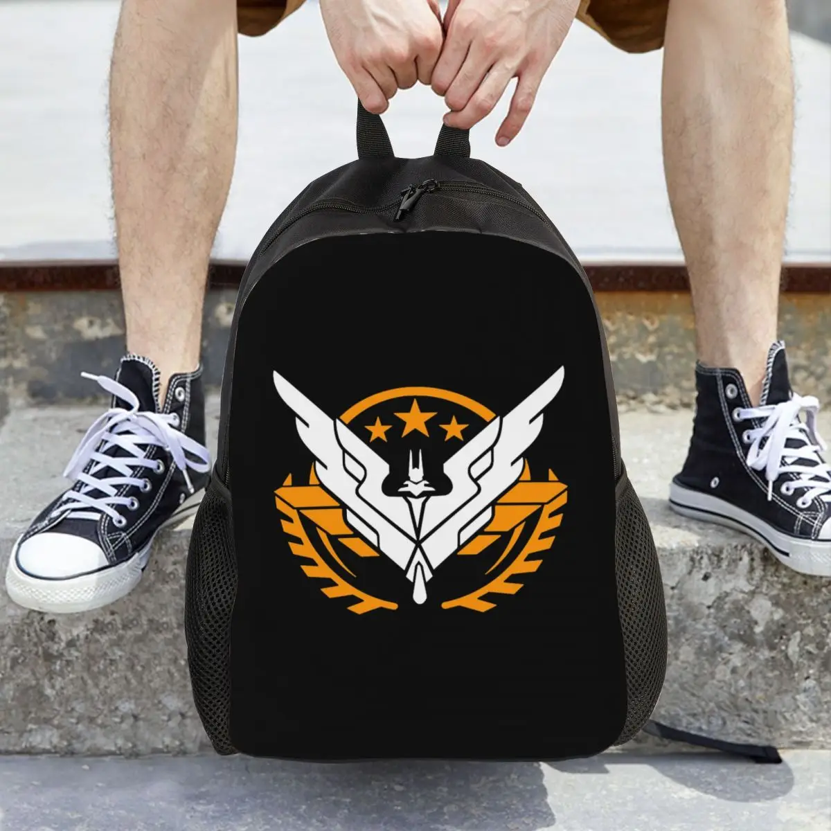 

Elite Dangerous - Рюкзак Triple Elite, вместительный, для детей, школьный рюкзак, сумка через плечо для мужчин и женщин