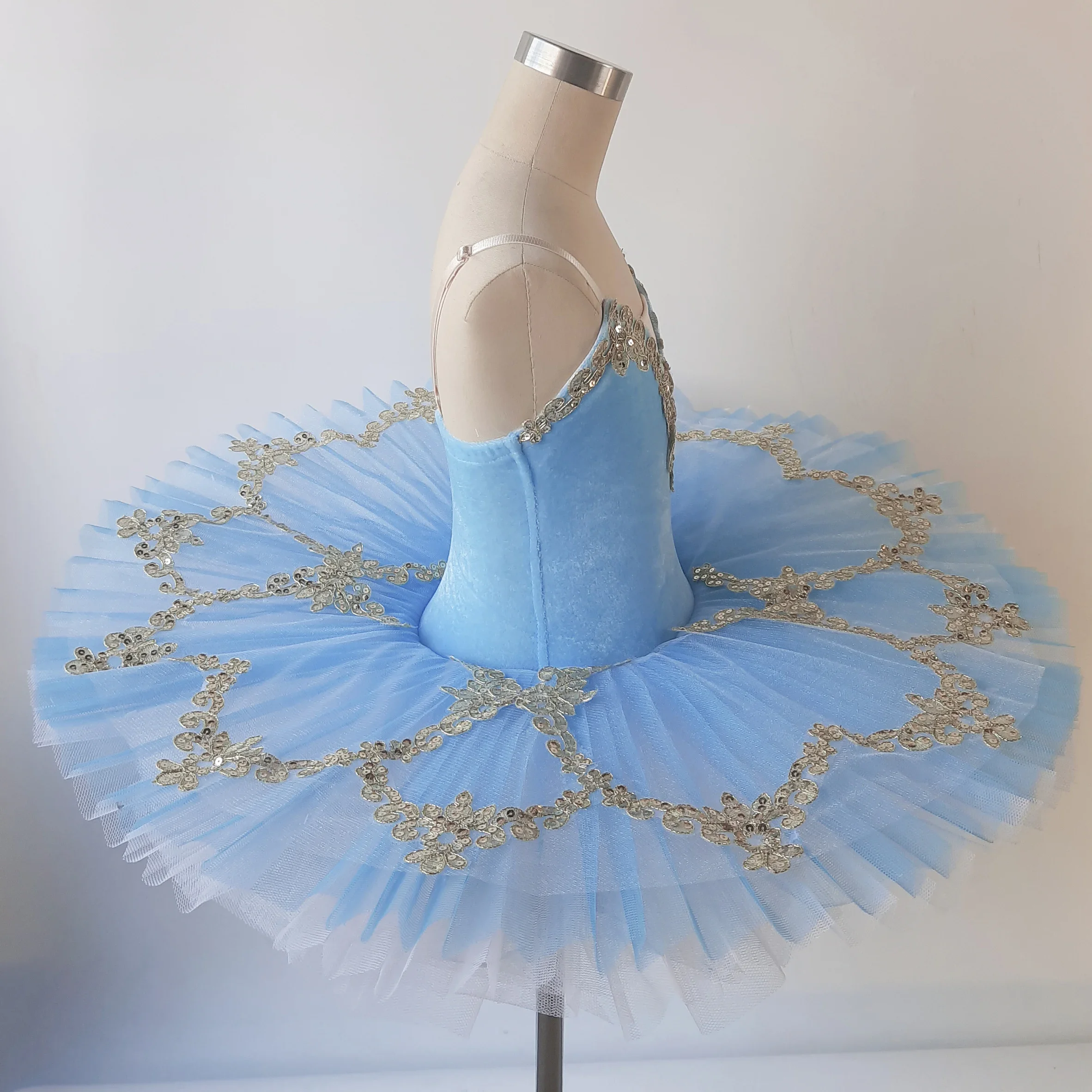 Robe de Ballet bleue pour filles, Costumes Tutu pour enfants, robe de ballerine professionnelle pour Halloween, robe de soirée pour enfants