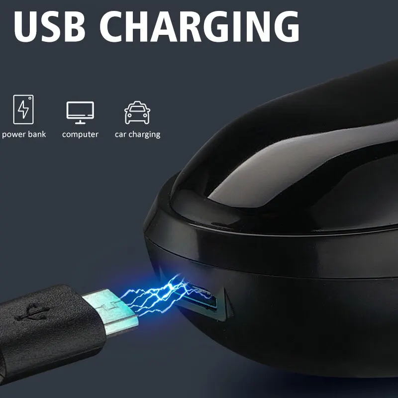 Аккумуляторная электрическая бритва для мужчин, ПВХ + металл