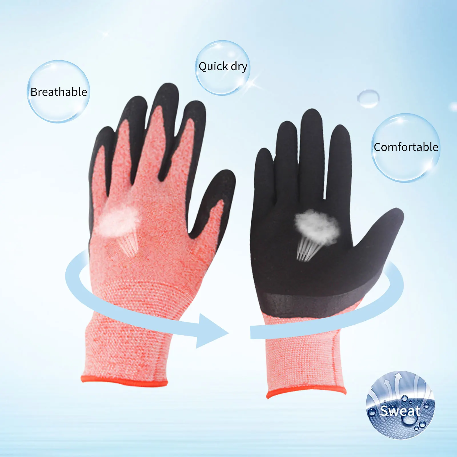 Butyronitrile Garden Gloves Digging Planting Waterproof Work Glove Outdoor Gadgets for Florists Gardening Weeding