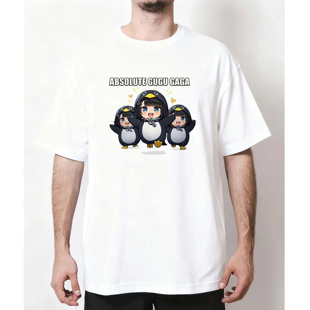 Gugu Gaga penguin cartoon cute T-shirt Woman Man Summer Graphic T Shirts Adult Streetwear Camisetas Tops O-neck S-2XL