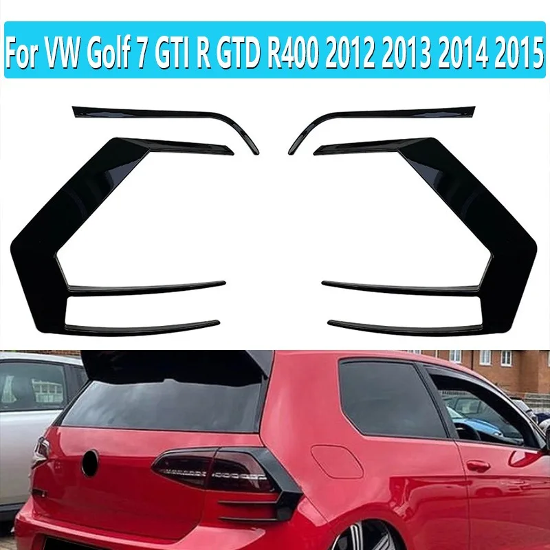 

1Pair Rear Bumper Splitter Canard for VW Golf 7 Golf 7 R400 2012-2015 Rear Tail Lamp Spoiler Brake Lamp Trim
