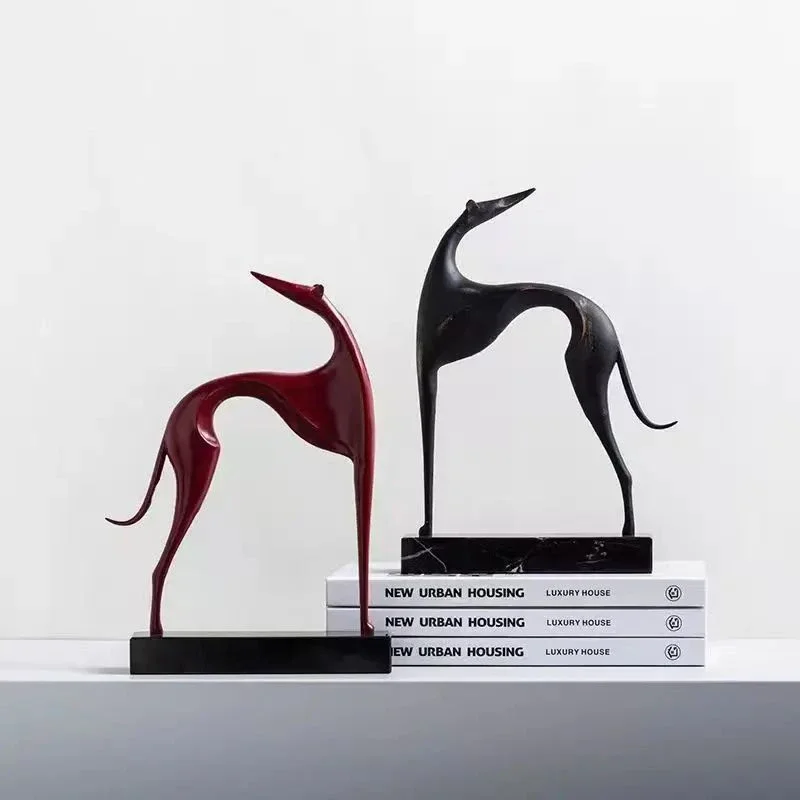Minimalist Slender Horse Statue Desk Decoration Abstract Artwork Ornaments Creative Horse Metal Sculpture Room Aesthetic Decor