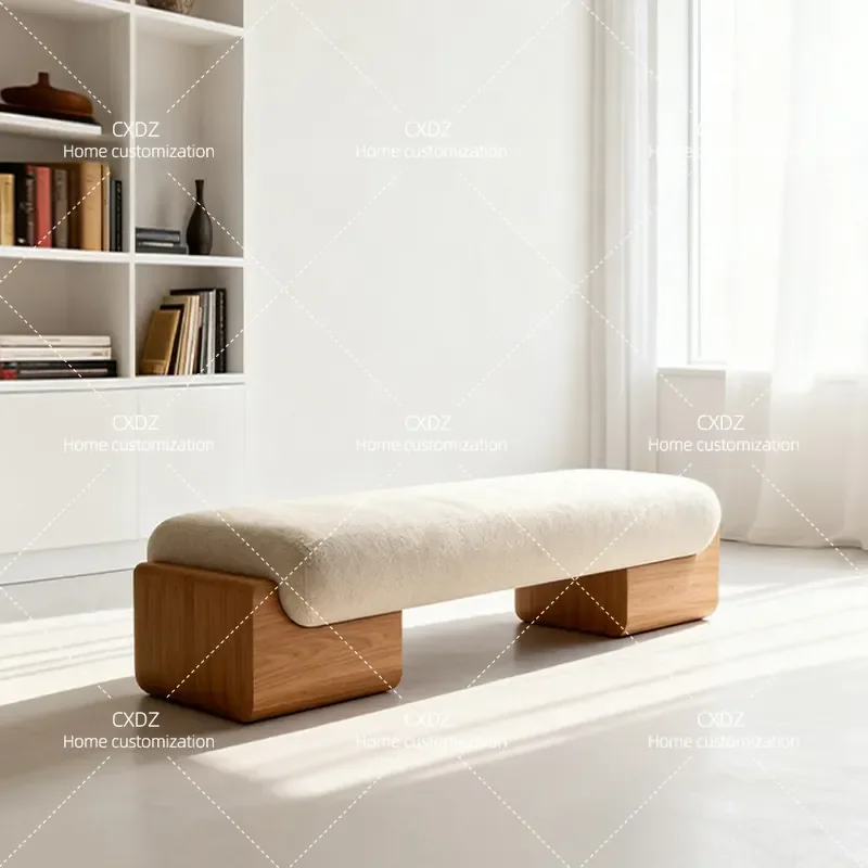 Nordic Shoe Changing Stool Casual Low Entryway Bench Creative Sofa Footrest Fitting Room Seat Modern Home Furniture Decor