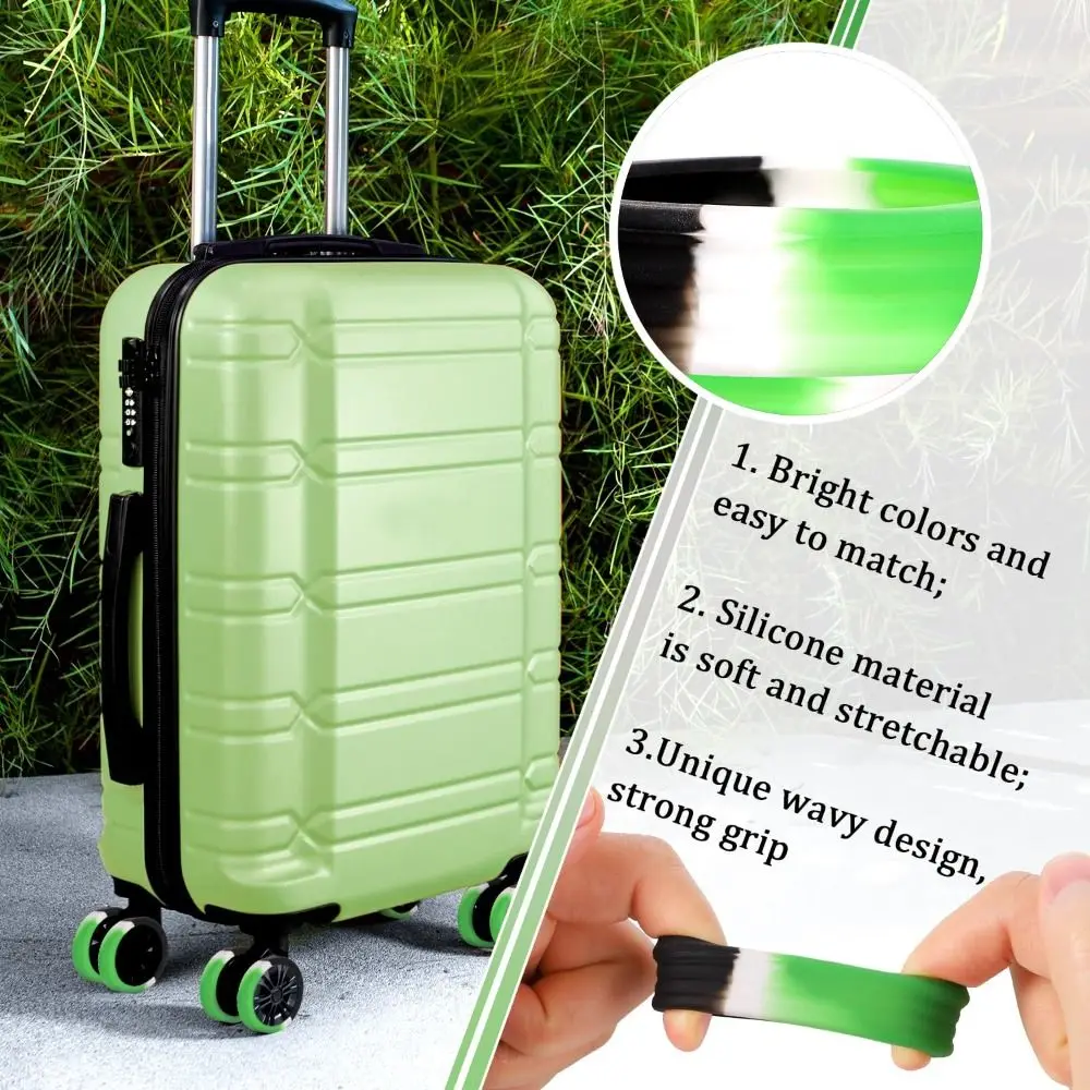 4/8PCS/Set Silicone Luggage Wheels Protector with Silent Sound Reduce Wheel Wear Suitcase Wheels Protection Cover