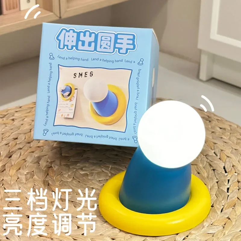 Doraemon-Modèle de Mains de Porte, Lumière du Temps Régulier, Ornements en Matériau Abs Silicone, Lampe de Nuit de Bureau, Décoration de Chambre, Cadeaux de Noël