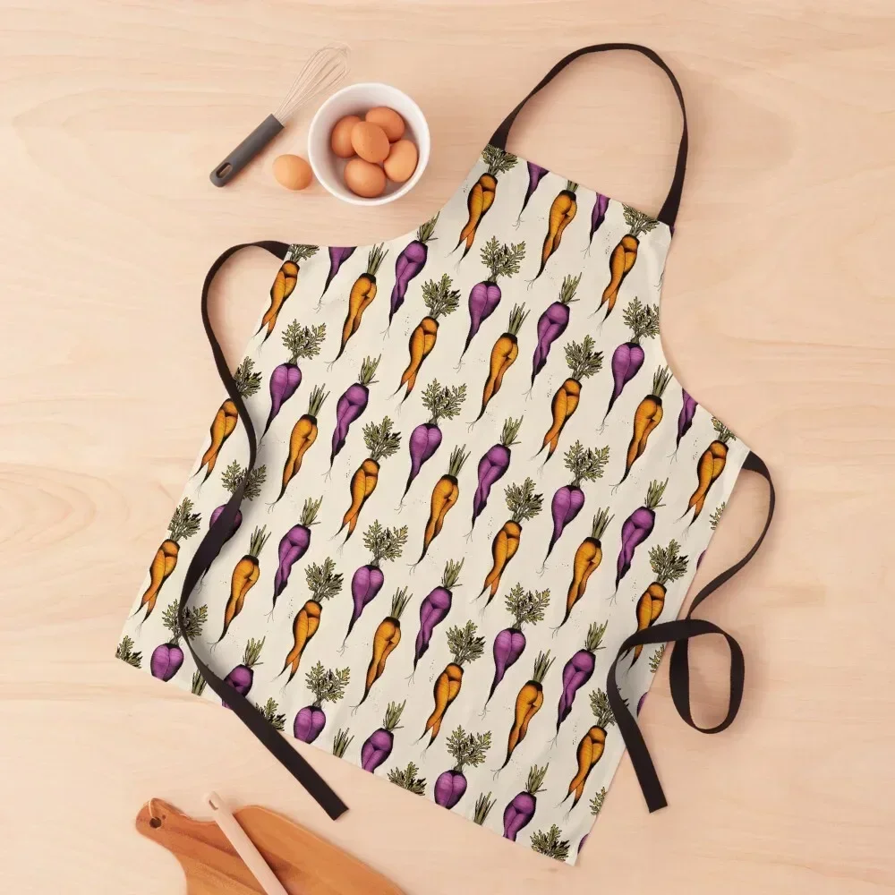 

Sexy carrots botanical chart tattoo flash Apron Woman Kitchens Kitchen Women custom women's kitchen Apron