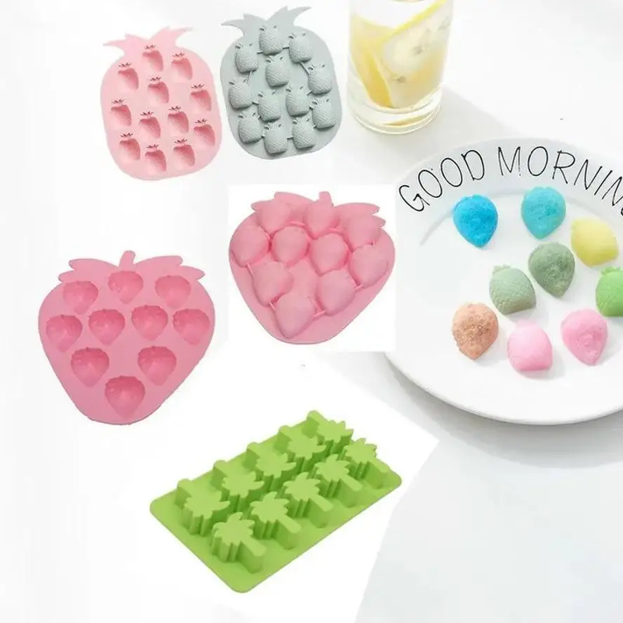 Obst form Eiswürfel Tablett Silikon Eiswürfel Maker DIY Kreative Kleine Eiswürfel Form Quadratische Form Küche Zubehör