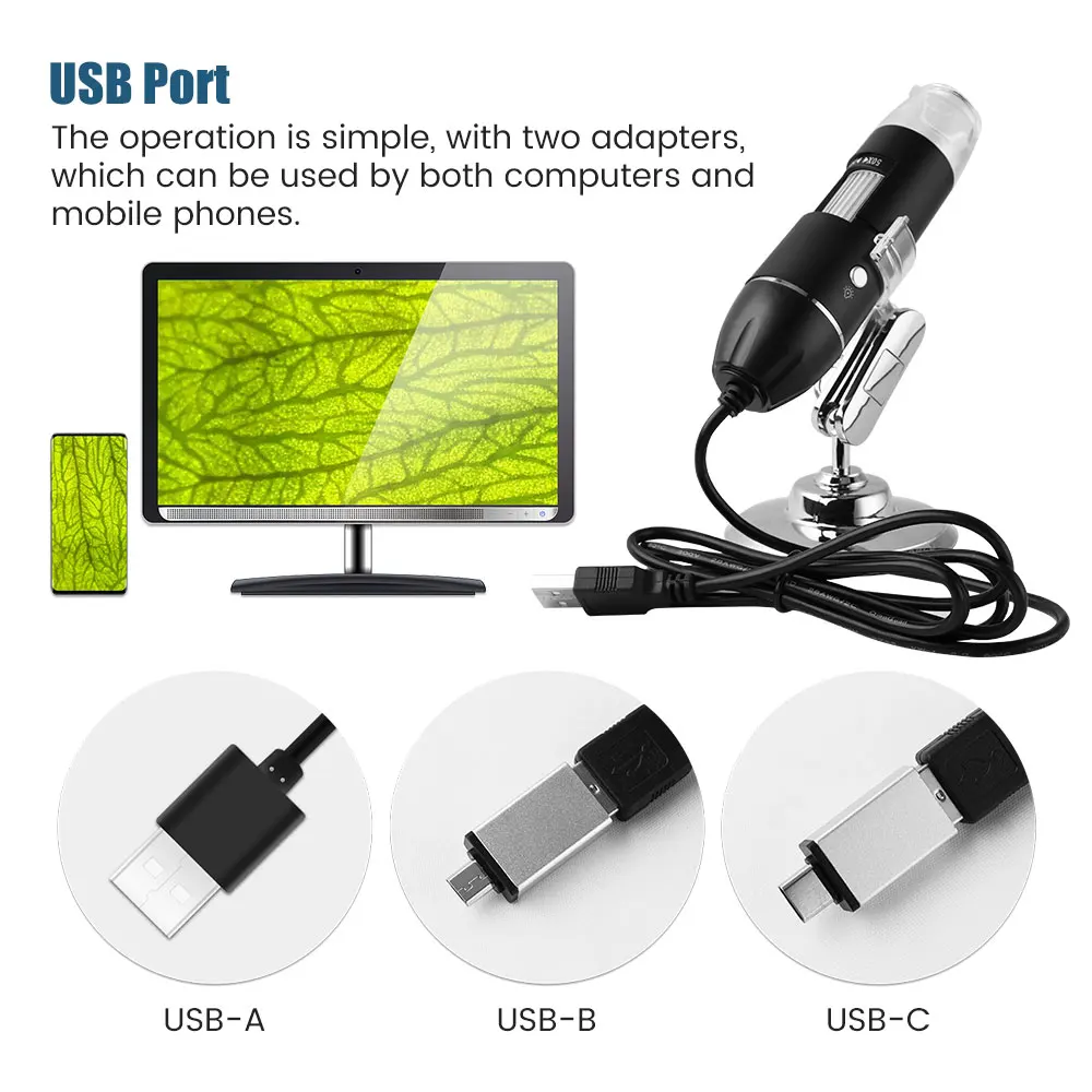 Derdonoscope USB pour analyseur de peau, équipement esthétique professionnel, microscope pour souder, analyseur facial, diagnostic du cuir chevelu