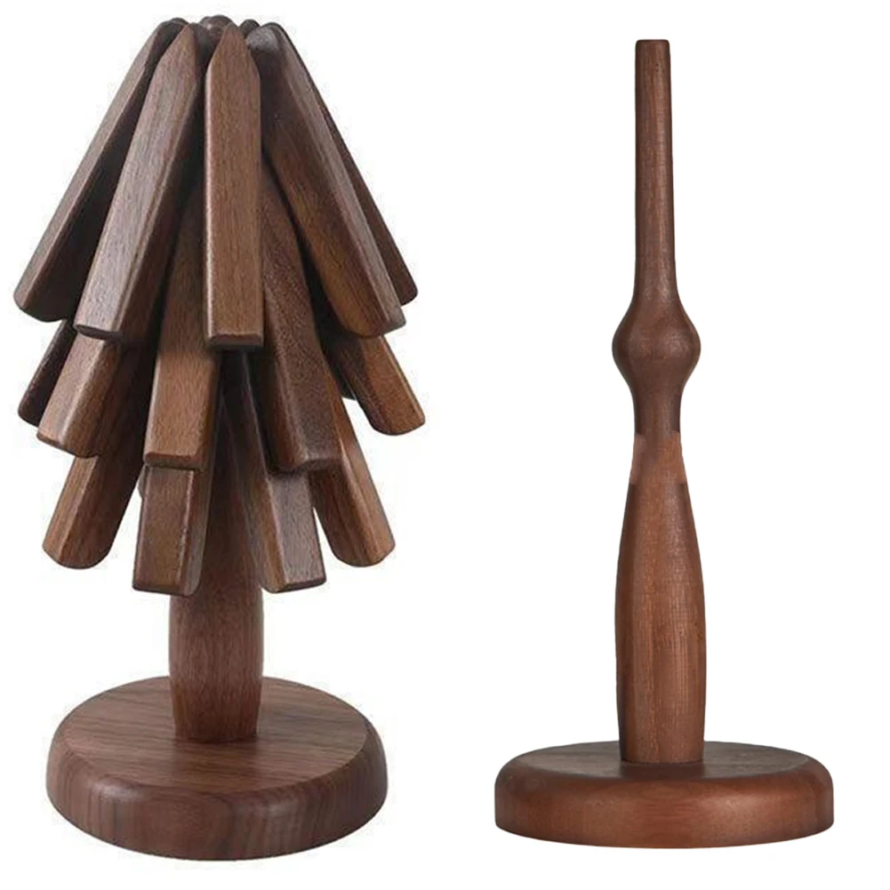 

Tree Shape Wooden Trivets Coaster Decorative Anti Scald Heat Resistant Table Mat Pot Holders for Hot Dishes