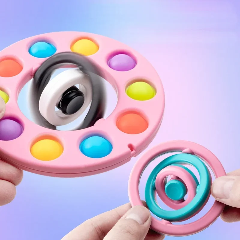 ثلاثية الأبعاد البوب فنجر سبينر لانهائي الوجه الدوران لعبة تحمل تململ سبينر اليد العليا المغازل EDC إصبع الدوران الإجهاد الإغاثة اللعب