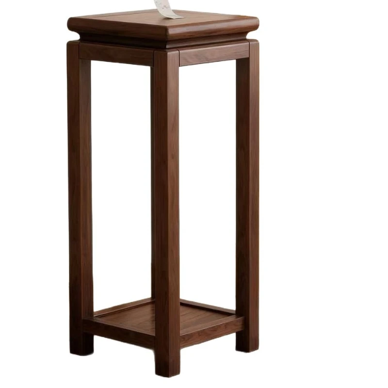 Ebony flower stand, living room floor type, flower pot placement rack, solid wood