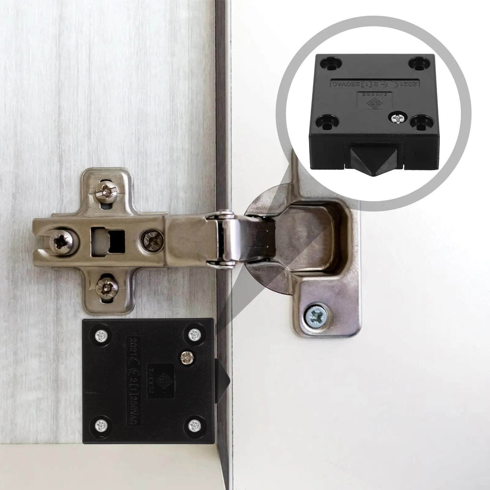 Door Switch Wardrobe Auto Reset Light on Off Switch Cabinet Door Controlled Electrical Lamp Touch for Closet Pantry Cabinet