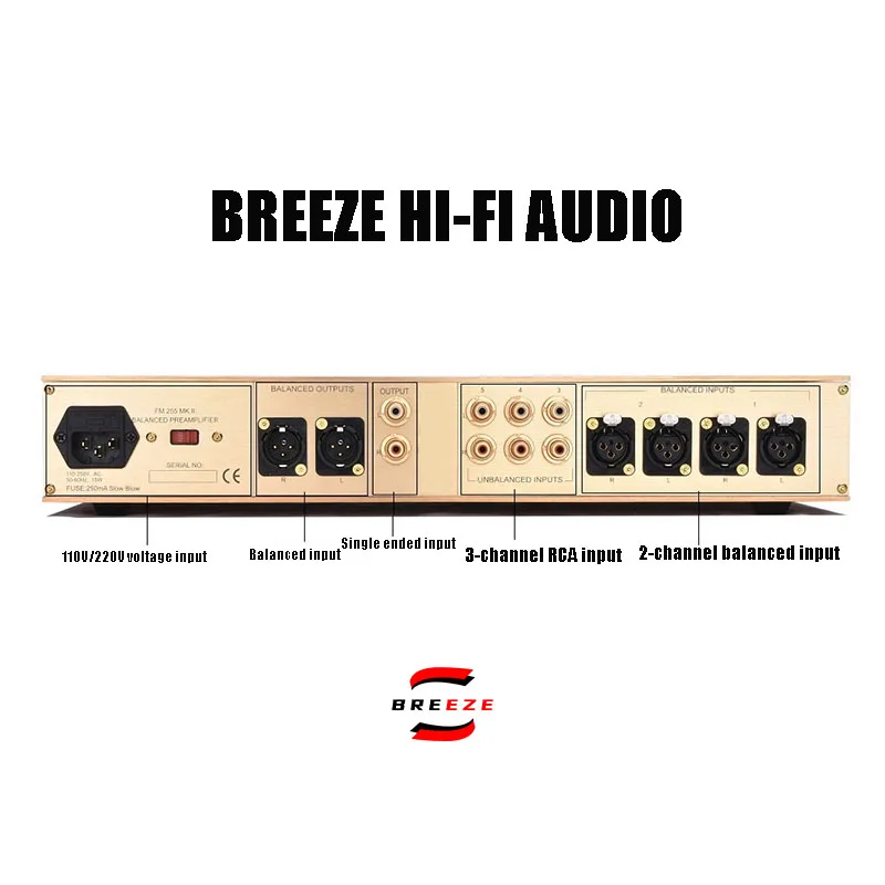 BREEZE 2024 Reproduction of imported HI END FM255 fever level preamplifier transistor amplifier fully balanced hifi preamplifier