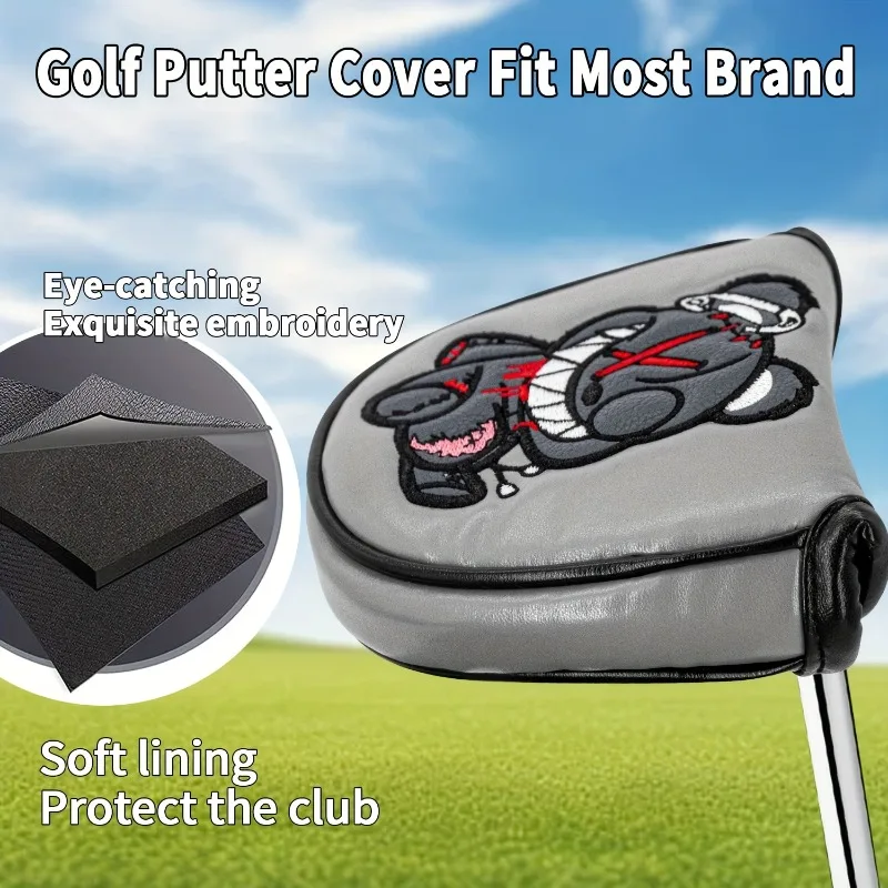 غطاء رأس نادي الجولف ذو عين واحدة، غطاء حماية لقضيب الدفع، أنيق مقاوم للغبار والخدش، يحمي نوادي الجولف #5