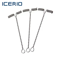 ICERIO 50PCS T Shape Stainless Steel Crappie Rig Arm Branch Balance Fishing Tackle Accessories with Luminous bead