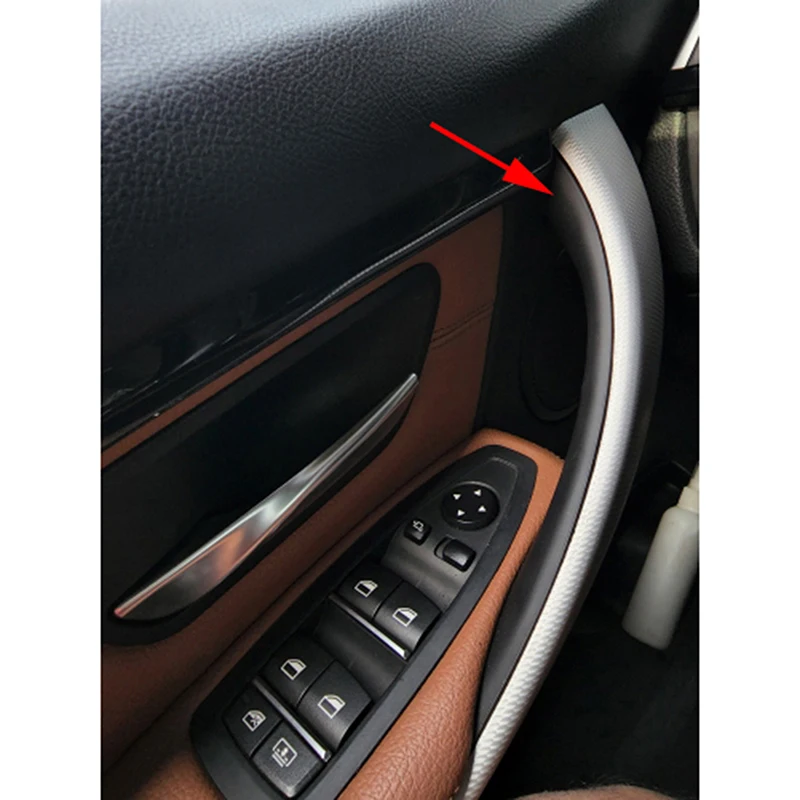 Car Inner Doors Handle Pull Trim Cover For BMW 328i 328i xDrive Base 2012 2013 2014 2015 2016 51417279312 Auto Accessories