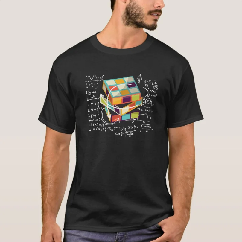 Competitive Puzzle Speed Cubing Cube Math T-Shirt 100% Cotton O-Neck Summer Short Sleeve Casual Mens T-shirt Size S-3XL