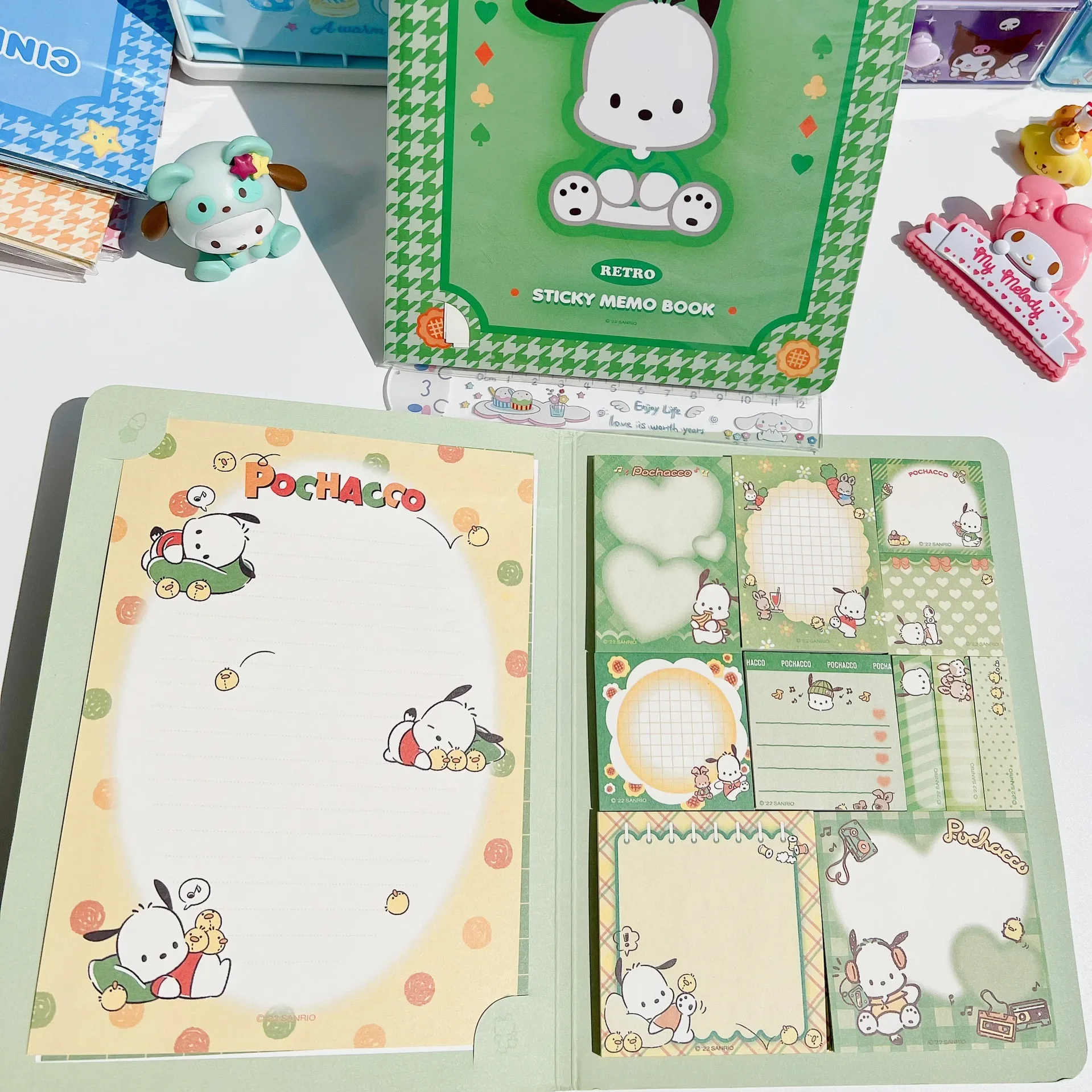 Sanrio series note pad sticker set note book cute convenience sticker  times sticker cartoon handbook notepad Kuromibest seller