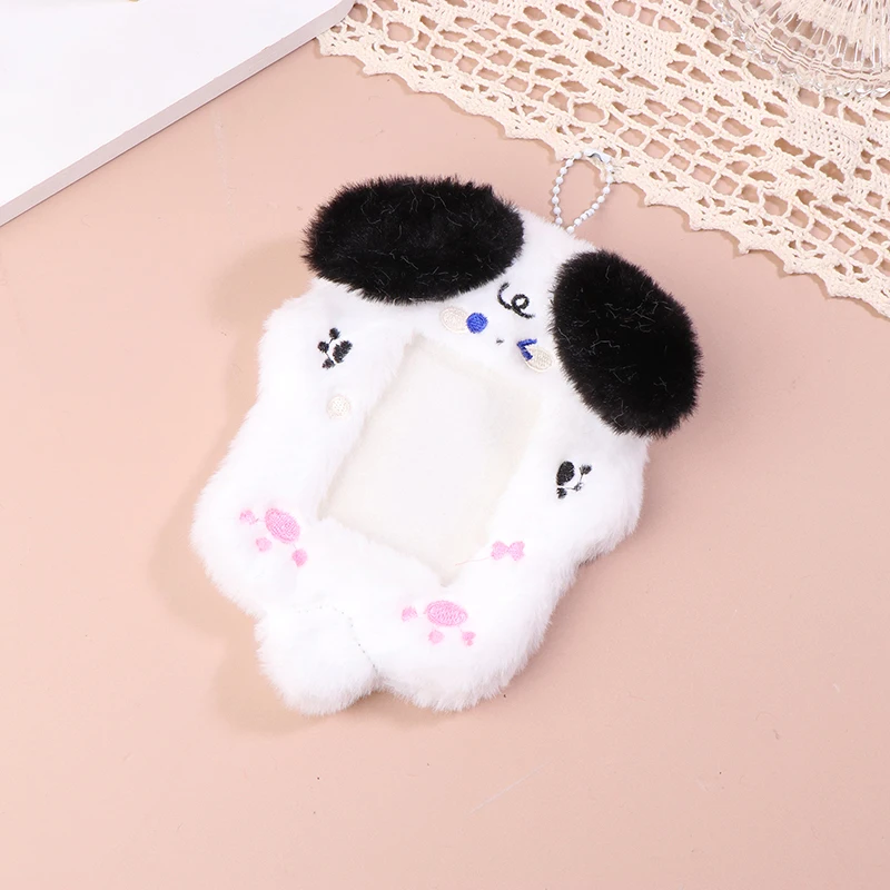 Cartoon Plush Photocard Holder Photo Card Protective Cover For Students Idol Photo Display Hanging Picture Sleeves