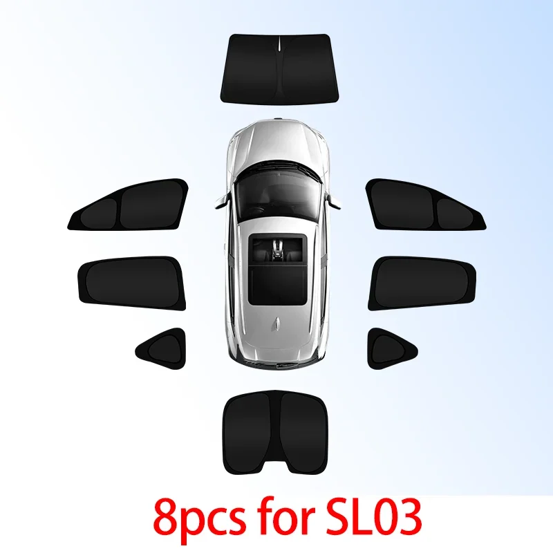 8pcs for Changan Deepal SL03 2023-2024 S07 S7 Sunshade